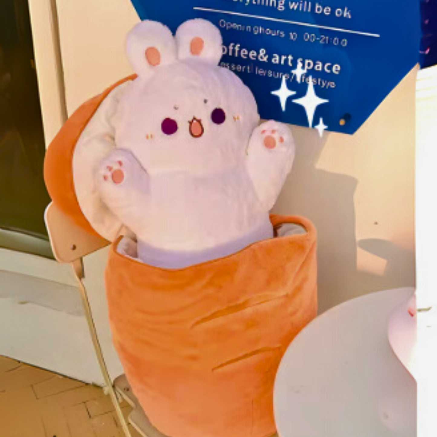 Peluche conejo/gato sorpresa