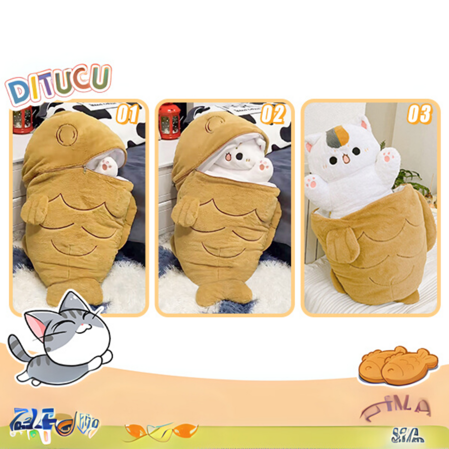 Peluche conejo/gato sorpresa